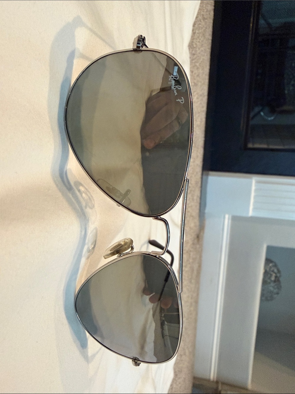 Ray-Ban Men’s Aviator Sunglasses - Silver Frame, Gray Lenses
